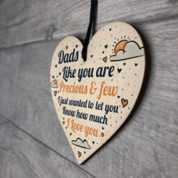 Red Ocean Cute Fathers Day Gift For Dad Wooden Heart Birthday Gift For Dad From Daughter Son - thumbnail 7