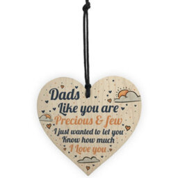 Red Ocean Cute Fathers Day Gift For Dad Wooden Heart Birthday Gift For Dad From Daughter Son - thumbnail 5