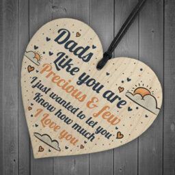 Red Ocean Cute Fathers Day Gift For Dad Wooden Heart Birthday Gift For Dad From Daughter Son - thumbnail 6