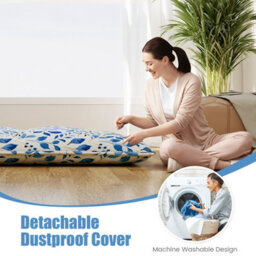 Costway Small Double Japanese Tatami Mat Floor Futon Mattress 190 X 120 X 10 Cm-Blue - thumbnail 9