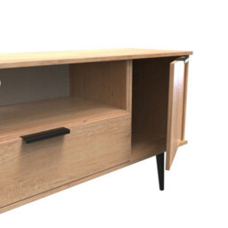 Fuji 2 Door 1 Drawer Wide Tv Unit In Nebraska Oak (Ready Assembled) - thumbnail 6