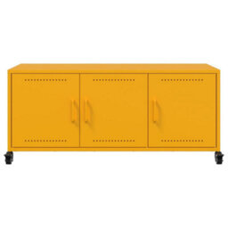 Berkfield Durable Tv Cabinet Mustard Yellow 100.5X39X43.5 Cm Steel - thumbnail 6