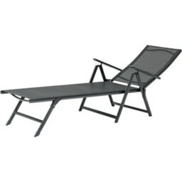 Out & Out Original Bjorn Outdoor Black Sun Lounger Sun Bed Recliner - thumbnail 2