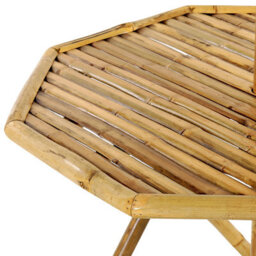 Beliani Bistro Table Molise 85 Cm 85 Cm Bamboo Light Brown - thumbnail 7