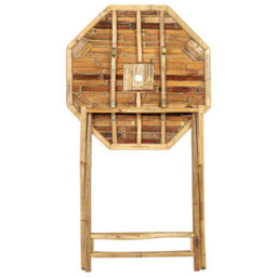 Beliani Bistro Table Molise 85 Cm 85 Cm Bamboo Light Brown - thumbnail 6