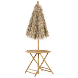 Beliani Bistro Table Molise 85 Cm 85 Cm Bamboo Light Brown - thumbnail 5