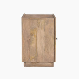 Furniturebox Uk Rainier Square Walnut Wood 1 Door Decorative Side Table - thumbnail 5