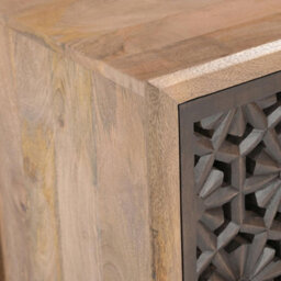 Furniturebox Uk Rainier Square Walnut Wood 1 Door Decorative Side Table - thumbnail 7
