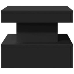 Berkfield Coffee Table With Led Lights Black 50X50X40 Cm - thumbnail 7