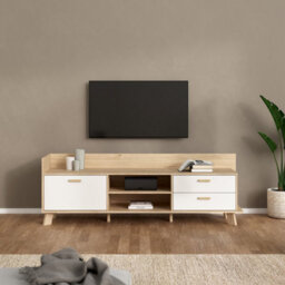 Furniture To Go Ikast Tv-Unit With 1 Door + 2 Drawers In Jackson Hickory And White - thumbnail 8