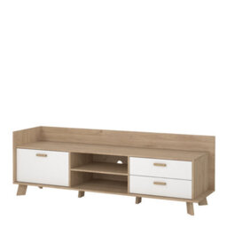 Furniture To Go Ikast Tv-Unit With 1 Door + 2 Drawers In Jackson Hickory And White - thumbnail 3