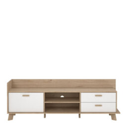 Furniture To Go Ikast Tv-Unit With 1 Door + 2 Drawers In Jackson Hickory And White - thumbnail 2
