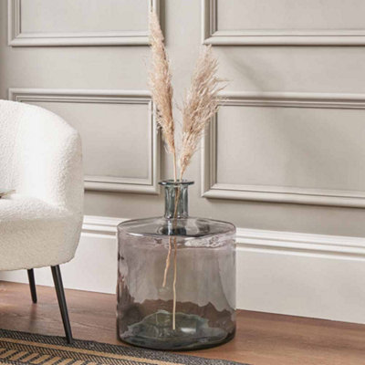Pacific Lifestyle Grey Recycled Glass Bottle Vase - image 1