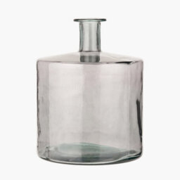 Pacific Lifestyle Grey Recycled Glass Bottle Vase - thumbnail 2