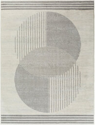 Livabliss Floransa-Geometric Brown Grey Blue Modern Living Dining Bedroom Rug 200 X 275 Cm Easy Care, Non Shedding - thumbnail 1