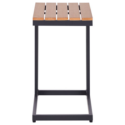 Wyld And Coco Lumagarden Side Table - Plastic Wood Slatted Top, Powder-Coated Aluminium Frame, Compact Rectangular Outdoor Table - image 1