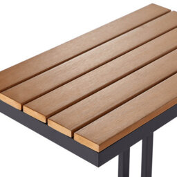 Wyld And Coco Lumagarden Side Table - Plastic Wood Slatted Top, Powder-Coated Aluminium Frame, Compact Rectangular Outdoor Table - thumbnail 6