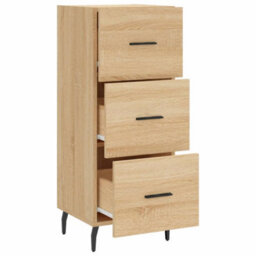 Berkfield Modern Sideboard Sonoma Oak 34.5X34X90 Cm Engineered Wood - thumbnail 5