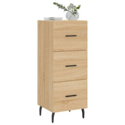Berkfield Modern Sideboard Sonoma Oak 34.5X34X90 Cm Engineered Wood - thumbnail 3