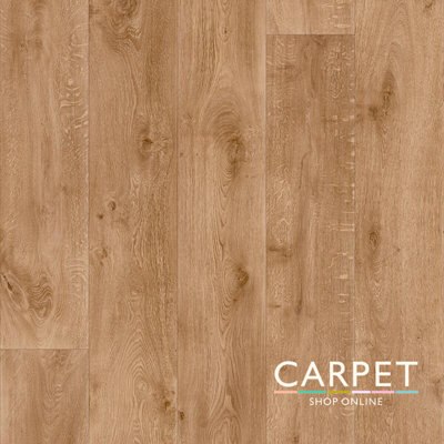 Carpet Shop Online Evertread Texas Dark Oak Wood Effect Vinyl Floor Sample 10Cm X 10Cm - image 1
