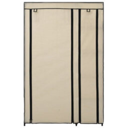 Berkfield Folding Wardrobe Cream 110X45X175 Cm Fabric - thumbnail 3