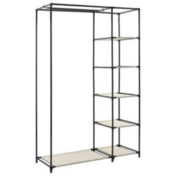Berkfield Folding Wardrobe Cream 110X45X175 Cm Fabric - thumbnail 6
