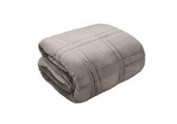 Kampala Hill Velour Weighted Velvet Blanket Sleep Therapy Silver 125 X 150Cm