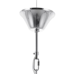 Wyld And Coco Industrial Pendant Lamp White Frosted Glass Bowl With Silver Metal Frame, Task Lighting, 38Cm Diameter, 114Cm Drop - thumbnail 7