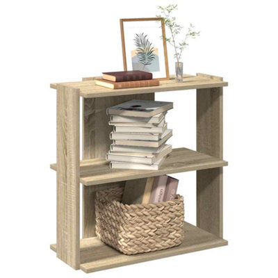 Berkfield Bookcase 3-Tier Sonoma Oak 60X30X60 Cm Engineered Wood - image 1
