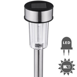 Tectake Solar Garden Lights Set Of 24 - Led, With Ground Spike, Automatic Switch-On - Silver - thumbnail 2