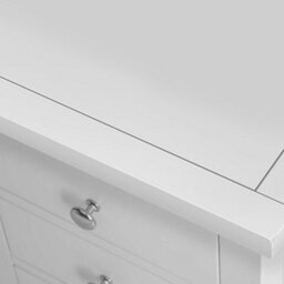 Cornish Dove Grey 3 Drawer Bedside Table - Fully Assembled By Roseland Furniture - thumbnail 4