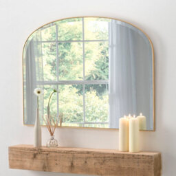 Yearn Simplicity Mantle Mirror Bevelled Gold 92(W) X 71Cm(H) - thumbnail 1