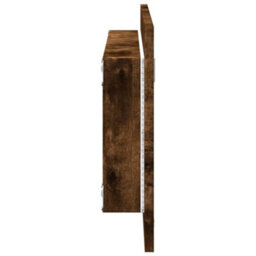 Berkfield Led Bathroom Mirror Smoked Oak 100X8.5X37 Cm Engineered Wood - thumbnail 7