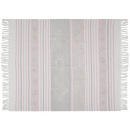 Beliani Blanket Kaman Fabric 125 X 150 Cm Pink - thumbnail 4