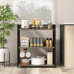 Costway 3-Tier Corner Bookcase Metal Frame Floor Storage Shelf Display Rack - thumbnail 5