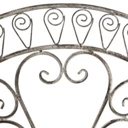 Wyld And Coco Set Of 2 Vintage Folding Garden Chairs Grey Iron Frame - Space-Saving Outdoor Seating For Balconies And Patios - thumbnail 9