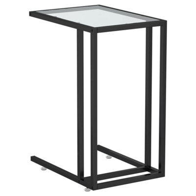 Berkfield Stylish Computer Side Table Transparent 50X35X65 Cm Tempered Glass - image 1
