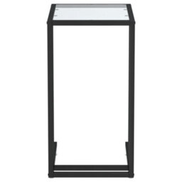 Berkfield Stylish Computer Side Table Transparent 50X35X65 Cm Tempered Glass - thumbnail 3