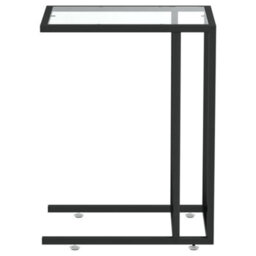 Berkfield Stylish Computer Side Table Transparent 50X35X65 Cm Tempered Glass - thumbnail 4