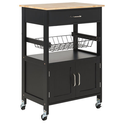 Beliani Kitchen Trolley Lugo Black - image 1