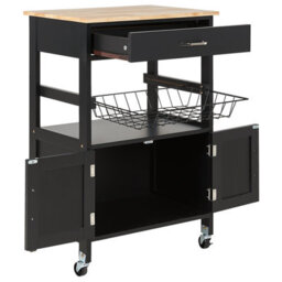 Beliani  Kitchen Trolley Lugo Black - thumbnail 9