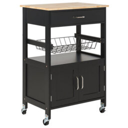 Beliani  Kitchen Trolley Lugo Black