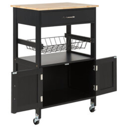Beliani  Kitchen Trolley Lugo Black - thumbnail 7