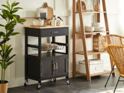 Beliani  Kitchen Trolley Lugo Black - thumbnail 2