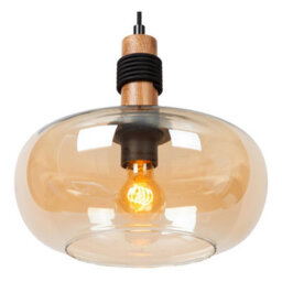 Lucide Ilona - Pendant Light - 30 Cm - 1Xe27 - Amber - thumbnail 5