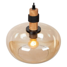 Lucide Ilona - Pendant Light - 30 Cm - 1Xe27 - Amber - thumbnail 6