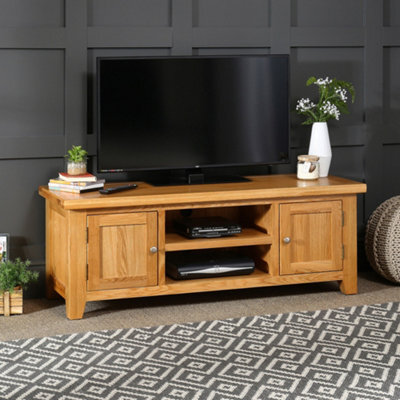 The Furniture Market Cheshire Oak Large Tv Stand Unit Up To 60 Tv Size - image 1