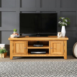 The Furniture Market Cheshire Oak Large Tv Stand Unit Up To 60 Tv Size - thumbnail 2