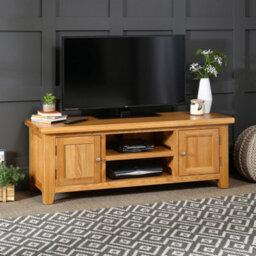 The Furniture Market Cheshire Oak Large Tv Stand Unit Up To 60 Tv Size