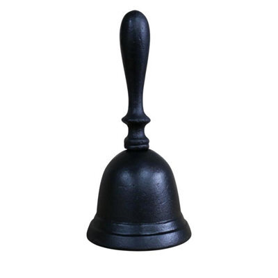 Gifts Direct 2 U Small Cast Iron Hand Bell, Black, H20 X W9 X D9 Cm. - image 1